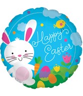 17" Easter Bunny Patch Foil Balloon